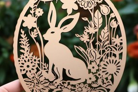 Σετ των 3 Intra απο ξύλο plywood 3mm-4mm πάχος - Cricut Πασχαλινό Laser Cut Δίασταση 4x4 cm INTRAFABR-90891258