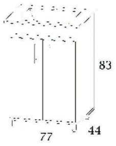 Πάγκος SAVINA CEMENT 80 S3BSA080CE0 77x44x83cm, Νιπτήρας 80x46