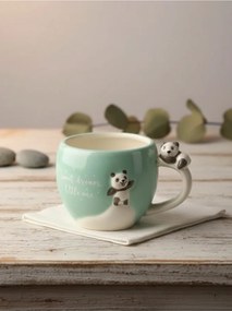 Stewehome Κούπα από κεραμικό με λαβή και 3D ζωάκια
