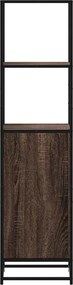 vidaXL Highboard καφέ δρυς Κατασκευασμένο ξύλο και μέταλλο