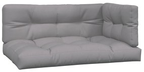 vidaXL Μαξιλάρια Παλέτας 3 τεμ. Γκρι Υφασμάτινα