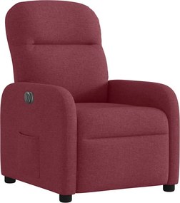 vidaXL Πολυθρόνα Ανακλινόμενη Ηλεκτρική Μπορντό Υφασμάτινη