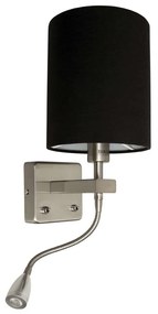 Φωτιστικό Τοίχου-Απλίκα Black 15x18cm VK/04033/MC/B VKLed Aluminium, Cotton