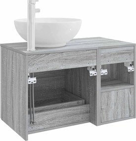 vidaXL Σετ Επίπλων Μπάνιου 2 pcs Γκρι Sonoma Επεξεργασμένο Ξύλο