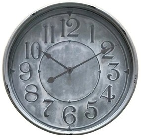 Ρολόι Τοίχου Pere 015182 D48x6,5cm Grey Μέταλλο,Γυαλί