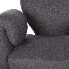 Πολυθρόνα HARTT C9777.01 Γκρί Teddy Ύφασμα 84x74x87Yεκ. 84x74x87 εκ.