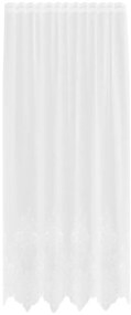 vidaXL Κουρτίνες με κουρτίνες Floral Λευκό 150 x 240 εκ. Πολυεστέρας