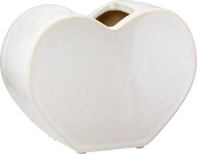 Βάζο 'Heart' Κεραμικό Λευκό 8.5x20x14cm