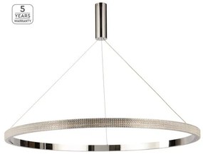 Κρεμαστό Φωτιστικό Οροφής LED 64W Χρώμιο Dimmable Amarylis 77-8165 Homelighting-77-8165-Χρώμιο 77-8165