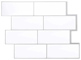 vidaXL Πλακάκι Subway 50 pcs Λευκό Γκρι 29 x 21 εκ