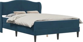 vidaXL Σκελετός κρεβατιού με στρώμα Μπλε 120 x 190 cm Βελούδο
