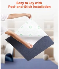 VEVOR Carpet Tiles 610x610 mm 15 Pack Peel and Stick Rug Self Adhesive Gray