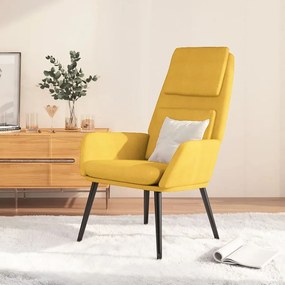 Πολυθρόνα Relax Κίτρινο Μουσταρδί Υφασμάτινη