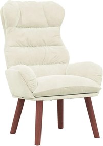 vidaXL Πολυθρόνα Κρεμ 69 x 74 x 93 εκ. Βελούδο