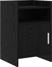 vidaXL Κομοδίνα Μαύρη Δρυς 40 x 36 x 60 εκ Επεξεργασμένο Ξύλο