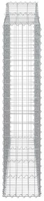 vidaXL Συρματοκιβώτια Τοξωτά 2 τεμ. 200x30x140/160 εκ. Γαλβαν. Ατσάλι