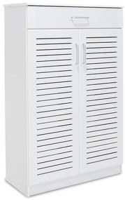 Παπουτσοθήκη-ντουλάπι SANTE pakoworld 20 ζεύγων σε λευκή απόχρωση 80x37x123εκ