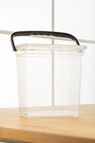 Stewehome Σετ 2 τεμαχίων διαφανών δοχείων αποθήκευσης αλεύρου και οσπρίων 6 λίτρων Λευκό