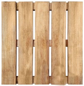 vidaXL Πλακάκια Deck 18 τεμ. Καφέ 50 x 50 εκ. Ξύλινα