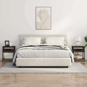 vidaXL Κομοδίνο 2 pcs Καφέ δρυς 38 x 30 x 48 εκ. Επεξεργασμένο ξύλο