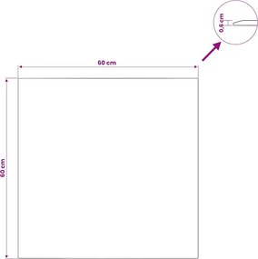 vidaXL Επιφάνεια Τραπεζιού Διαφανής 60 x 60 εκ. από Ψημένο Γυαλί