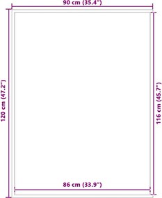 vidaXL Πατάκι Εισόδου Μπλε 90 x 120 εκ.