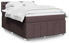 ΚΡΕΒΑΤΙ BOXSPRING ΜΕ ΣΤΡΩΜΑ ΣΚΟΥΡΟ ΚΑΦΕ 140X200 ΕΚ ΥΦΑΣΜΑΤΙΝΟ 3289408