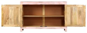 vidaXL Ντουλάπι Ανοιχτό Ροζ 110 x 35 x 70 εκ. από Μασίφ Ξύλο Μάνγκο