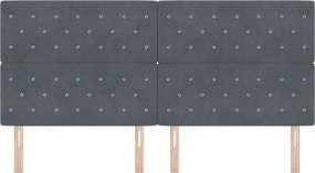 vidaXL Κεφαλάρι Σκούρο Γκρι 200 cm Βελούδο