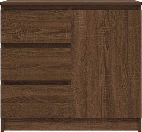 vidaXL Συρταριέρα με Συρτάρια καφέ δρυς 71x35x65 εκ. Επεξ. Ξύλο