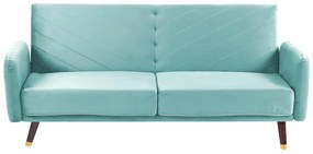 Καναπές κρεβάτι Berwyn 120, Ανοιχτό μπλε, 87x200x95cm, 44 kg, Πόδια: Ξύλο, Μερικώς συναρμολογημένο, Ξύλο: Ευκάλυπτος | Epipla1.gr