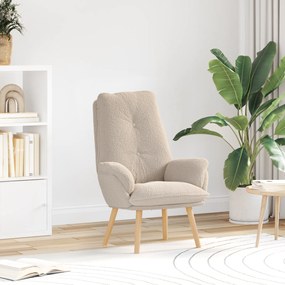 vidaXL Χαλαρωτική Καρέκλα Ανοιχτό Γκρι Σαπουνισμένη Ύφασμα
