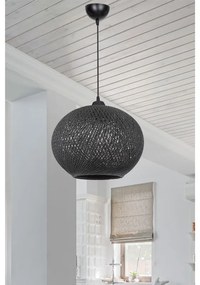 Φωτιστικό οροφής μονόφωτο Leshia Ε27 μαύρο Φ38x38εκ