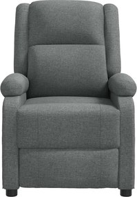 vidaXL Πολυθρόνα Μασάζ Σκούρο Γκρι Υφασμάτινη