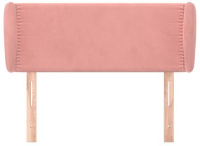 Κεφαλάρι με Πτερύγια Ροζ 103x23x78/88 εκ. Βελούδινο 3117051
