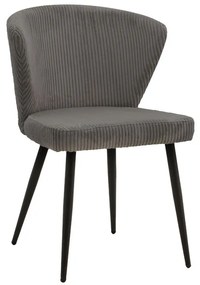 Καρέκλα Mattia pakoworld ανθρακί ύφασμα-πόδι μαύρο μέταλλο 55x53x80εκ Model: 264-000005