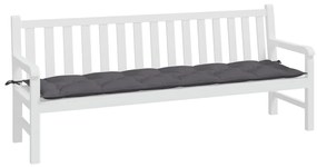 vidaXL Μαξιλάρι Πάγκου Κήπου Ανθρακί 200x50x7 εκ. Ύφασμα Oxford