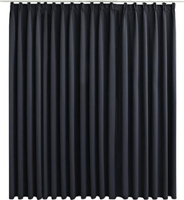 vidaXL Κουρτίνα Συσκότισης με Γάντζους Μαύρη 290 x 245 εκ.