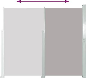 vidaXL Σκίαστρο Πλαϊνό Συρόμενο Βεράντας Γκρι 160 x 300 εκ.