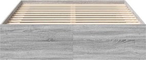 vidaXL Πλαίσιο Κρεβατιού Γκρι Sonoma 120x190 εκ. Small Double
