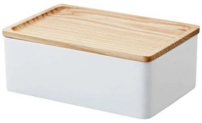 Κουτί Αποθήκευσης YMZK5167 12,5x18,5x7cm White Yamazaki Ξύλο,Πέτρα
