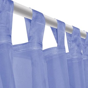 vidaXL Κουρτίνες Βουάλ 2 τεμ. Μπλε Ρουά 140 x 225 εκ.