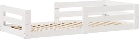vidaXL Σκελετός Κρεβατιού Χωρίς Στρώμα Λευκό 100x200 εκ. Μασίφ Πεύκο