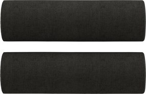vidaXL Σετ Σαλονιού 2 Τεμαχίων Μαύρο Υφασμάτινο με Μαξιλάρια