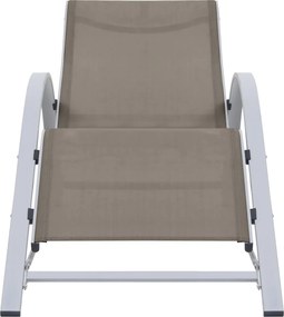 vidaXL Ξαπλώστρα Taupe από Textilene και Αλουμίνιο