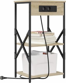 vidaXL Κομοδίνο 2 pcs Δρύς Sonoma 41 x 31 x 76 εκ. Επεξεργασμένο ξύλο
