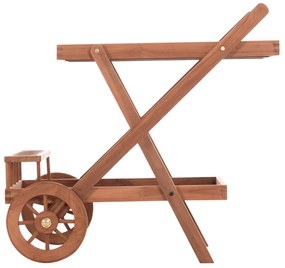 Δίσκος Σερβιρίσματος Σε Τρόλεϋ ALFRED C4579 Ξύλο Teak Φυσικό 86x56x80Υ εκ. 86x56x80 εκ.