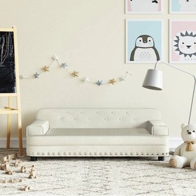 Καναπές Παιδικός Κρεμ 90 x 53 x 30 εκ. από Βελούδο
