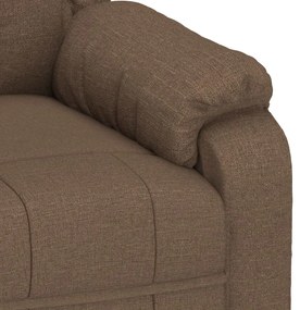 vidaXL Πολυθρόνα Ανακλινόμενη Καφέ Υφασμάτινη