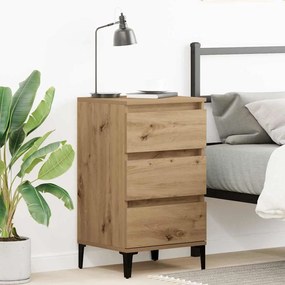 vidaXL Κομοδίνο Καλλιτέχνη Δρυς 40x35x70 εκ Επεξεργασμένο Ξύλο
